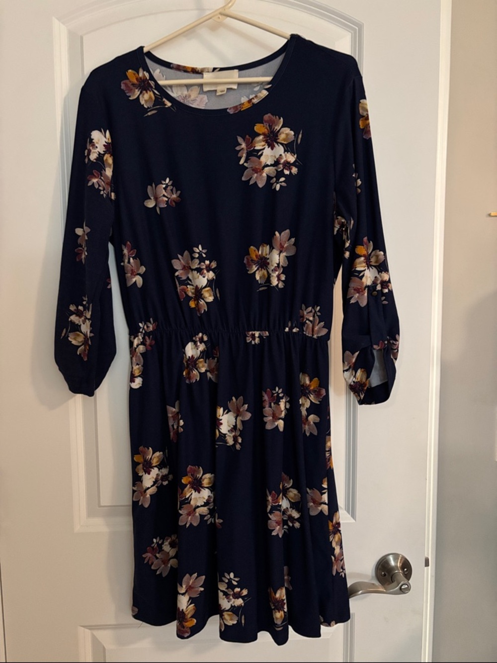 Navy Floral Women's Dress